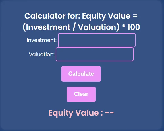 InnovationForU Share-Equity-Calculator